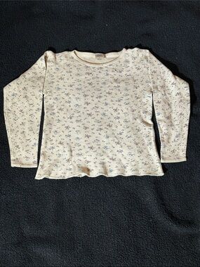 High Sierra Cream Floral Long Sleeve Thermal Top